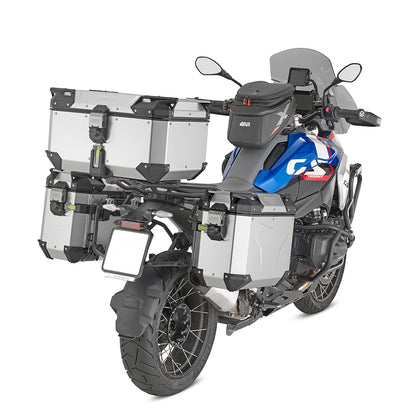 Monokey Trekker Outback Evo Smart 58Ltr Top Box Anodized Silver -Givi