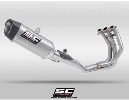 Full Exhaust System 3-1 Stainless steel SC1-S carbon Fibre Exhaust For Triumph Street Triple765R/RSEuro5-SC-Project