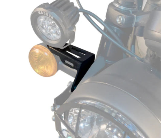 Fog Light Clamp/Mount Black For Royal Enfield Hunter350-Auto Engina