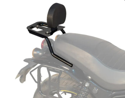 Top Rack with Backrest Black For Royal Enfield Hunter350 - Auto Engina