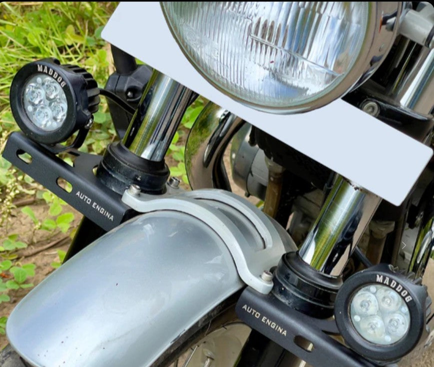 Fog Light Clamp/Mount Black For Royal Enfield Interceptor650 - Auto Engina