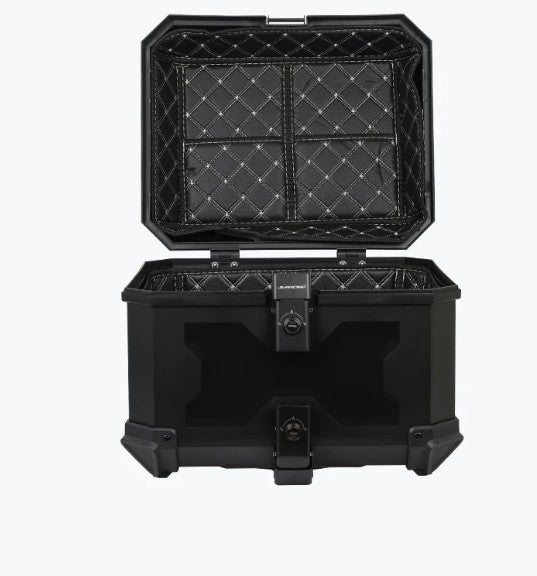 Top Case X45L Economy Black With Backrest Pad-Jb Racing