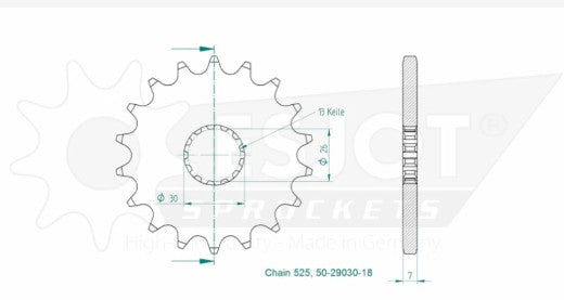 Sprockets Front (29030) - Esjot  Sprockets