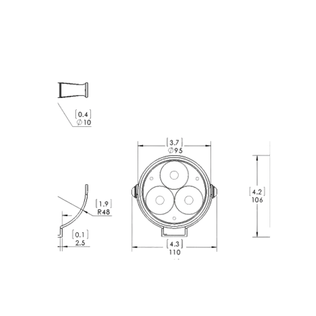 Auxiliary Krista Led 6000LU (Pair) Light -Clearwater
