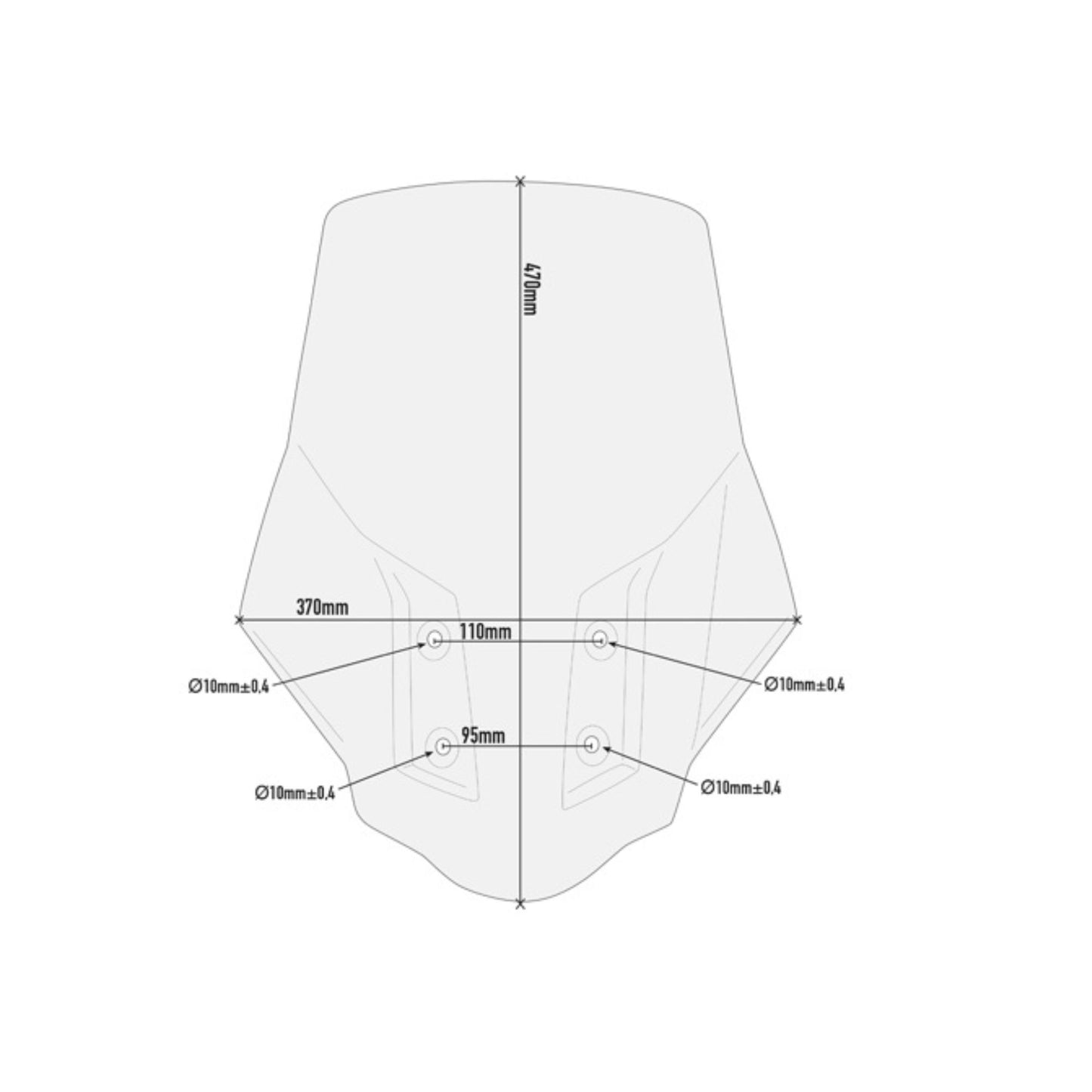 बीएमडब्ल्यू G310GS के लिए विशिष्ट विंडस्क्रीन - Givi