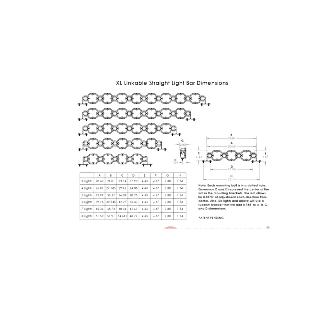 LED लाइट बार XL लिंकेबल (3150Lu/pc) - बाजा डिजाइन