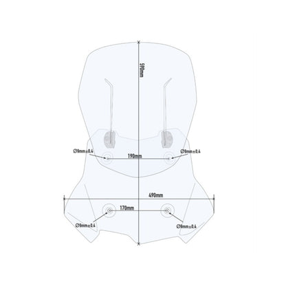 BMW F850GS ಮತ್ತು F750GS ಗಾಗಿ ನಿರ್ದಿಷ್ಟ ಏರ್‌ಫ್ಲೋ ವಿಂಡ್‌ಸ್ಕ್ರೀನ್ - ಗಿವಿ