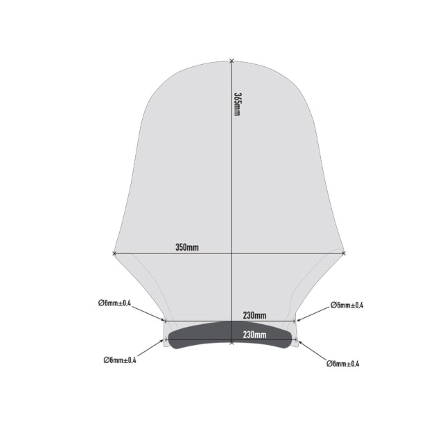 Universal Smoked Windscreen - Givi