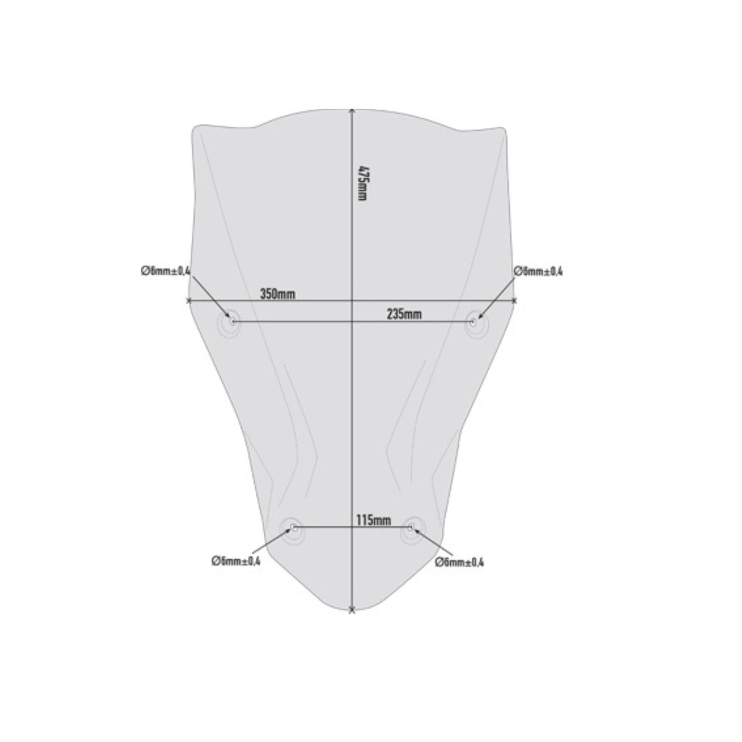 ಹೋಂಡಾ ಆಫ್ರಿಕಾ ಟ್ವಿನ್ 2017+ ಗಾಗಿ ಸ್ಮೋಕ್ಡ್ ವಿಂಡ್‌ಸ್ಕ್ರೀನ್ - ಗಿವಿ