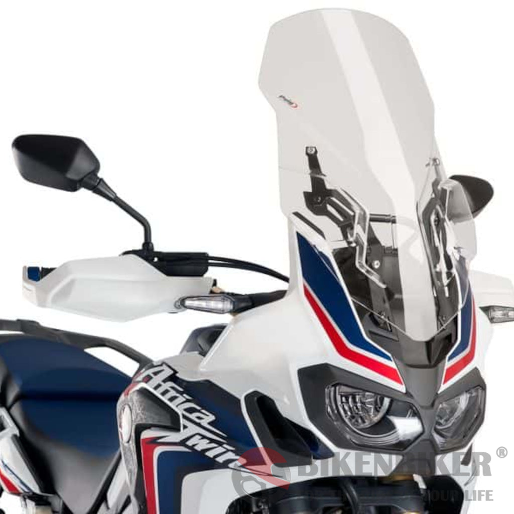 Adjustable Touring Windscreen For Honda Crf1000L Africa Twin 2016-Puig Clear Windscreen