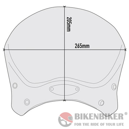 Anodized Aluminium Universal Screen - Givi Windscreen