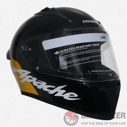 Tvs Racing Apache Themed Full Face Helmet Red & White/Black Yellow