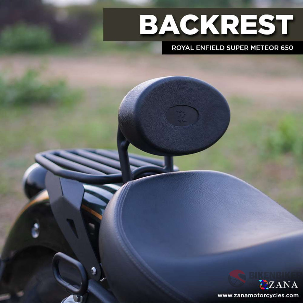 Backrest Compatible W/ Luggage Rack For Super Meteor 650 2023+ - Zana Oval