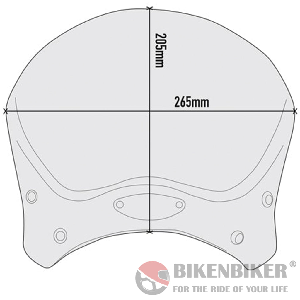 Black Anodized Aluminium Universal Screen - Givi Windscreen