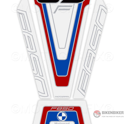 Bmw F850Gs 2018 2019 White Motorcycle Tank Pad Protector 3D Gel Tb038Msw Motografix Tank Pad