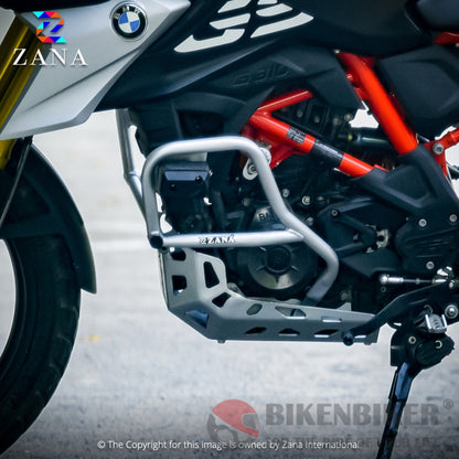 Bmw G310Gs Lower Engine Guard With Puck Silver - Zana Protection