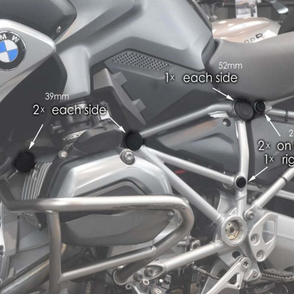 Bmw R1200Gs Styling - Frame End Caps Pyramid Plastics Protection
