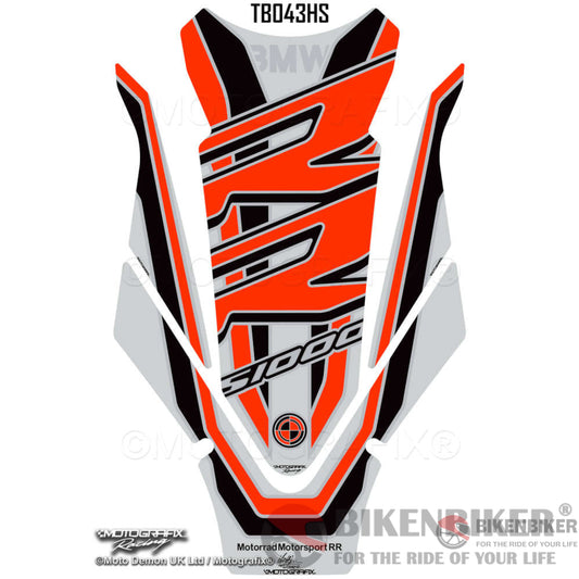 Bmw S1000Rr 2020 2021 Orange Motorcycle Tank Pad Protector 3D Gel Tb043Hs - Motografix Tank Pad