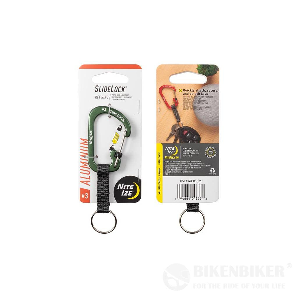 Carabiner Keyring Slide Lock - Aluminum - nite Ize – Bikenbiker
