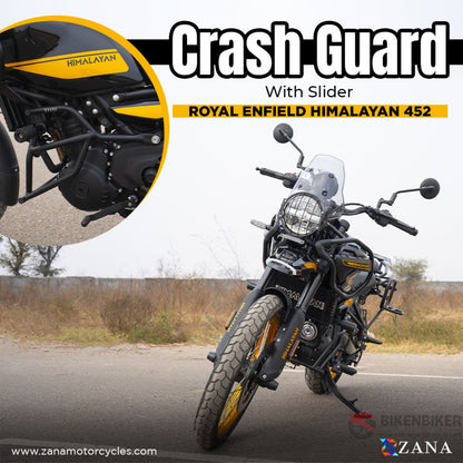 Crash Guard With Slider Texture Black Type-1 For Himalayan 452