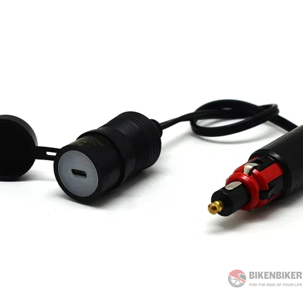 Din + Cigarette (Changeable) To Usb Type-C (Straight) Adapter - Cliff Top Electricals