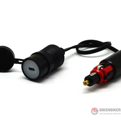 Din + Cigarette (Changeable) To Usb Type-C (Straight) Adapter - Cliff Top Electricals