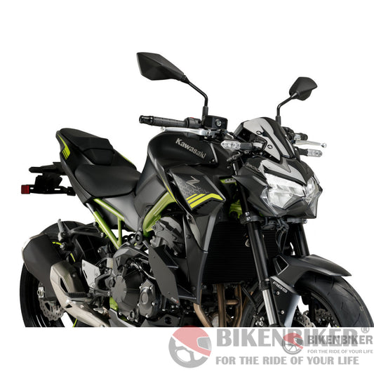 Downforce Naked Spoilers For Kawasaki Z900 2020-Puig Black Protection