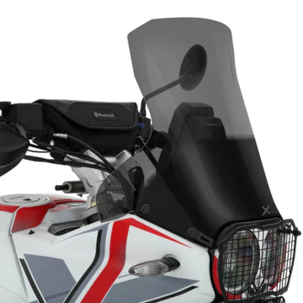 Ducati Desert X Ergonomics - Marathon Windscreen Wunderlich Smoked Grey