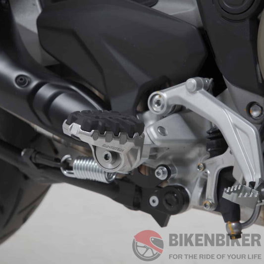 Ducati Desert X/Multistrada V4 Evo Footrest Kit - Sw Motech Footpegs
