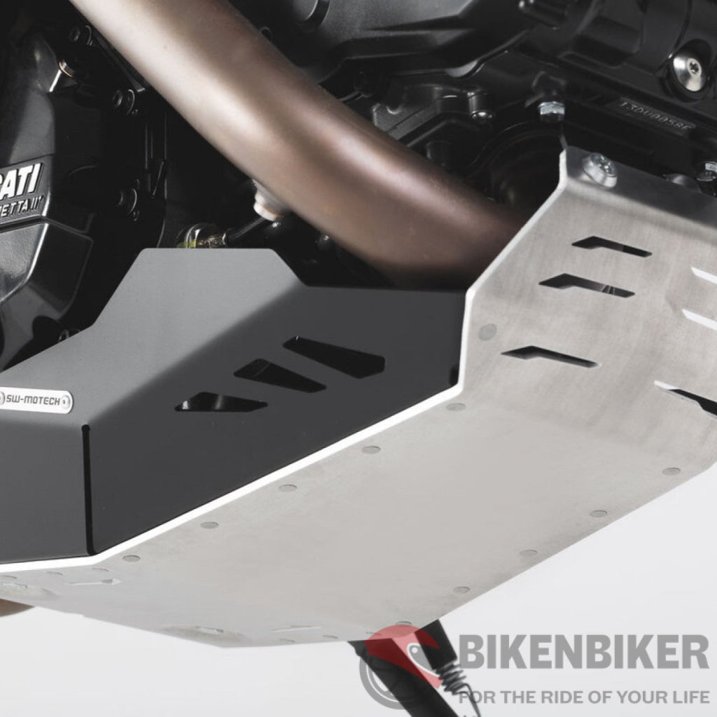Ducati Hyperstrada/Hypermotard Protection - Sump Guard Sw-Motech Skid Plate
