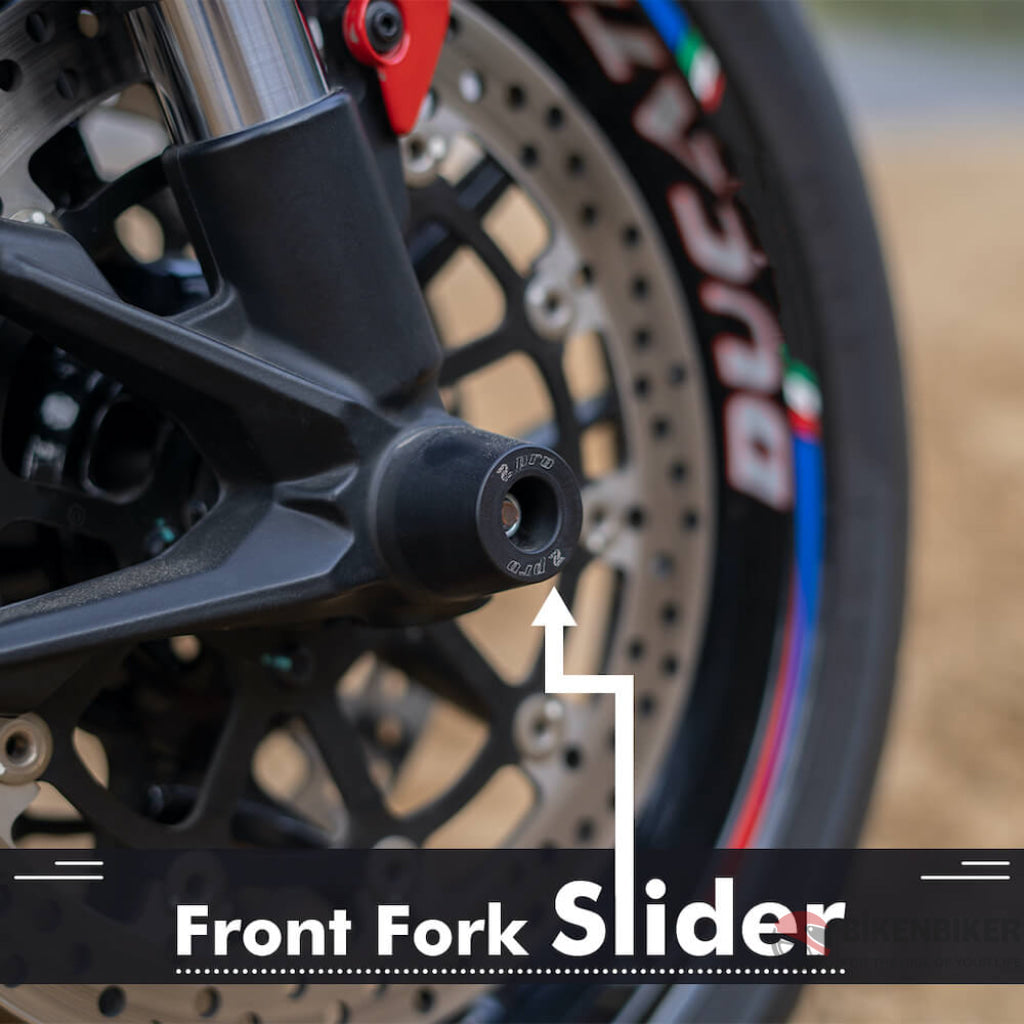 Ducati Monster 950 Protection - Zpro Front Fork Sliders Zana Front Fork Bobbins