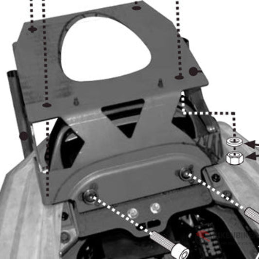 Givi Monokey Or Monolock Top Case Rear Rack For Kawasaki Zzr 1400 Windscreen