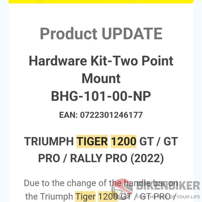 Hardware Kit – Two Point Mount -Triumph Tiger 1200Gt/Gt /Pro/ Rally Pro - 2022- Barkbusters Hand