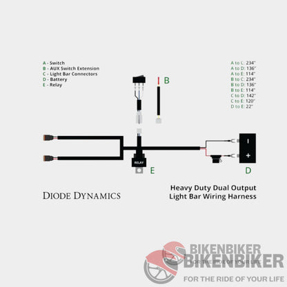 Heavy Duty Dual Output 2-Pin Offroad Wiring Harness - Diode Dynamics Wiring Harness Kit