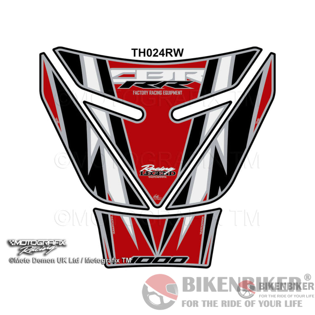 Honda Cbr1000Rr Fireblade 2008 - 2016 Red Motorcycle Tank Pad Protector Th024Rw - Motografix Tank