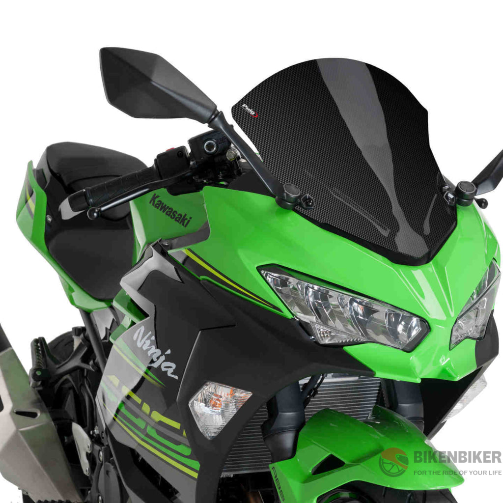 Kawasaki Ninja 400 Z-Racing Windscreen (2018 +) - Puig Carbon Windscreen
