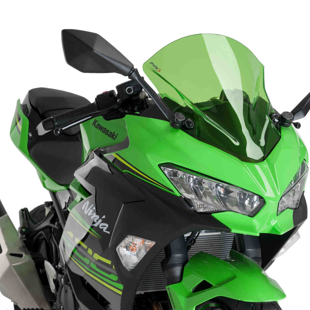 Kawasaki Ninja 400 Z-Racing Windscreen (2018 +) - Puig Green Windscreen