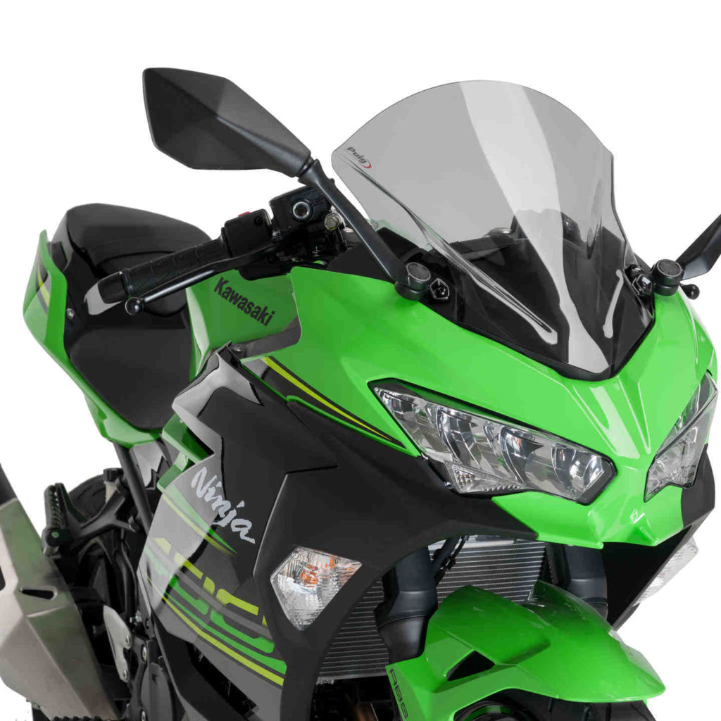 Kawasaki Ninja 400 Z-Racing Windscreen (2018 +) - Puig Light Smoke Windscreen