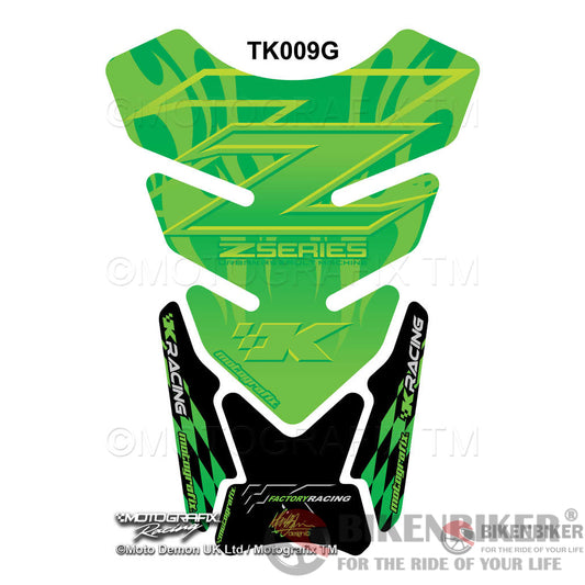 Kawasaki Z Series Z750 / Z1000 Green Motorcycle Tank Pad Protector Motografix 3D Gel Tk009G -