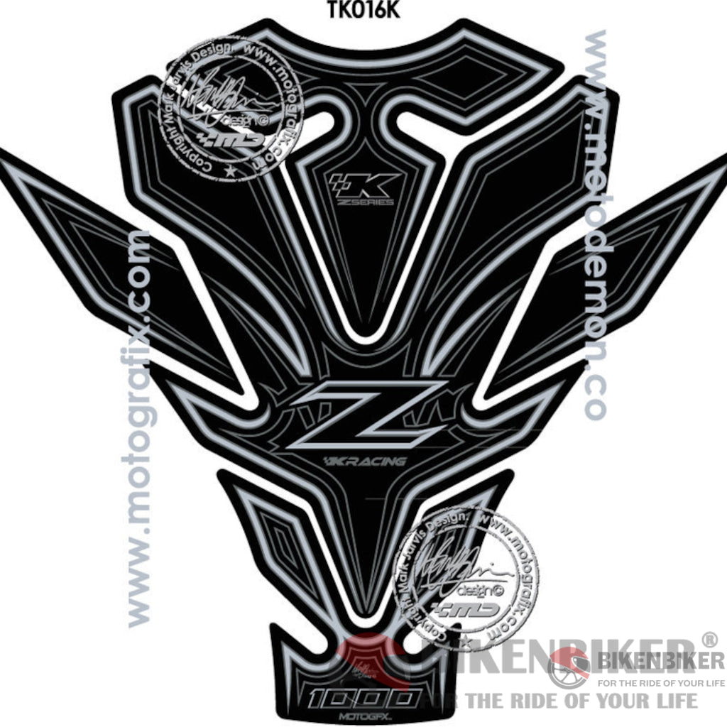 Kawasaki Z1000Sx 2011 12 13 14 15 16 Black Motorcycle Tank Pad Protector Motografix 3D Gel Tk016K -