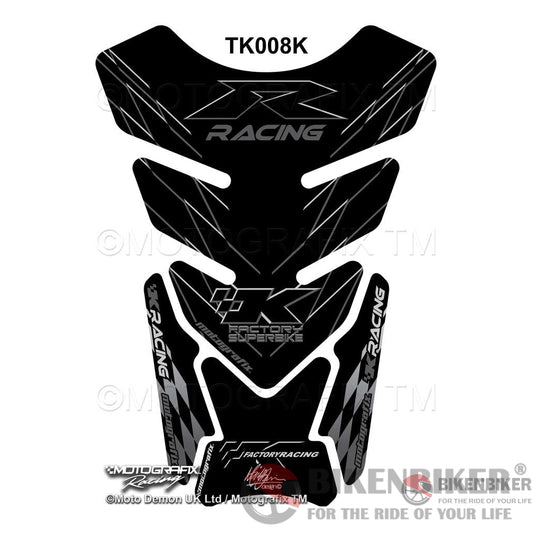 Kawasaki Zx6 Zx7 Zx9 Zx10 Etc Black Green Motorcycle Tank Pad Protector Motografix 3D Gel Tk008K -