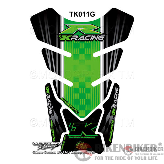 Kawasaki Zx6R / Zx10R Black Motorcycle Tank Pad Protector Motografix 3D Gel Tk011G - Motografix