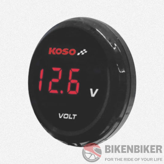Koso - Coin Voltmeter Digital Red Display Ngage Gauge