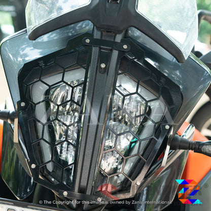 Ktm 390 Adventure Head Light Grill Hexagonal Black- Zana Headlight Accessories