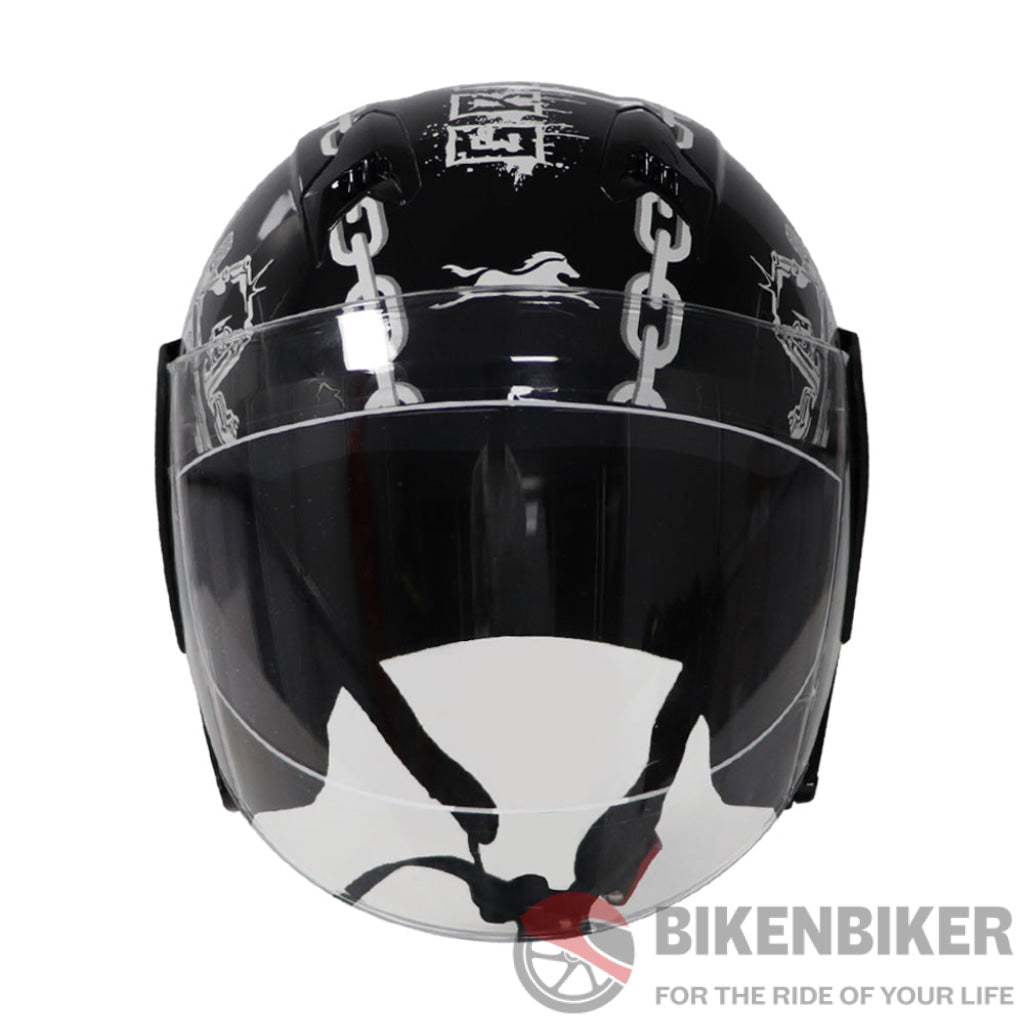 Tvs-Lark Graphics Helmet - Black L