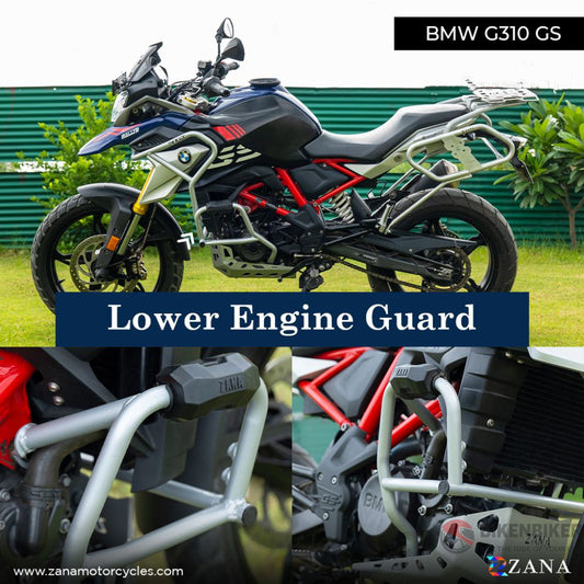 Lower Engine Guard For Bmw 310 Gs (With Slider Silver Stainless Steel)
