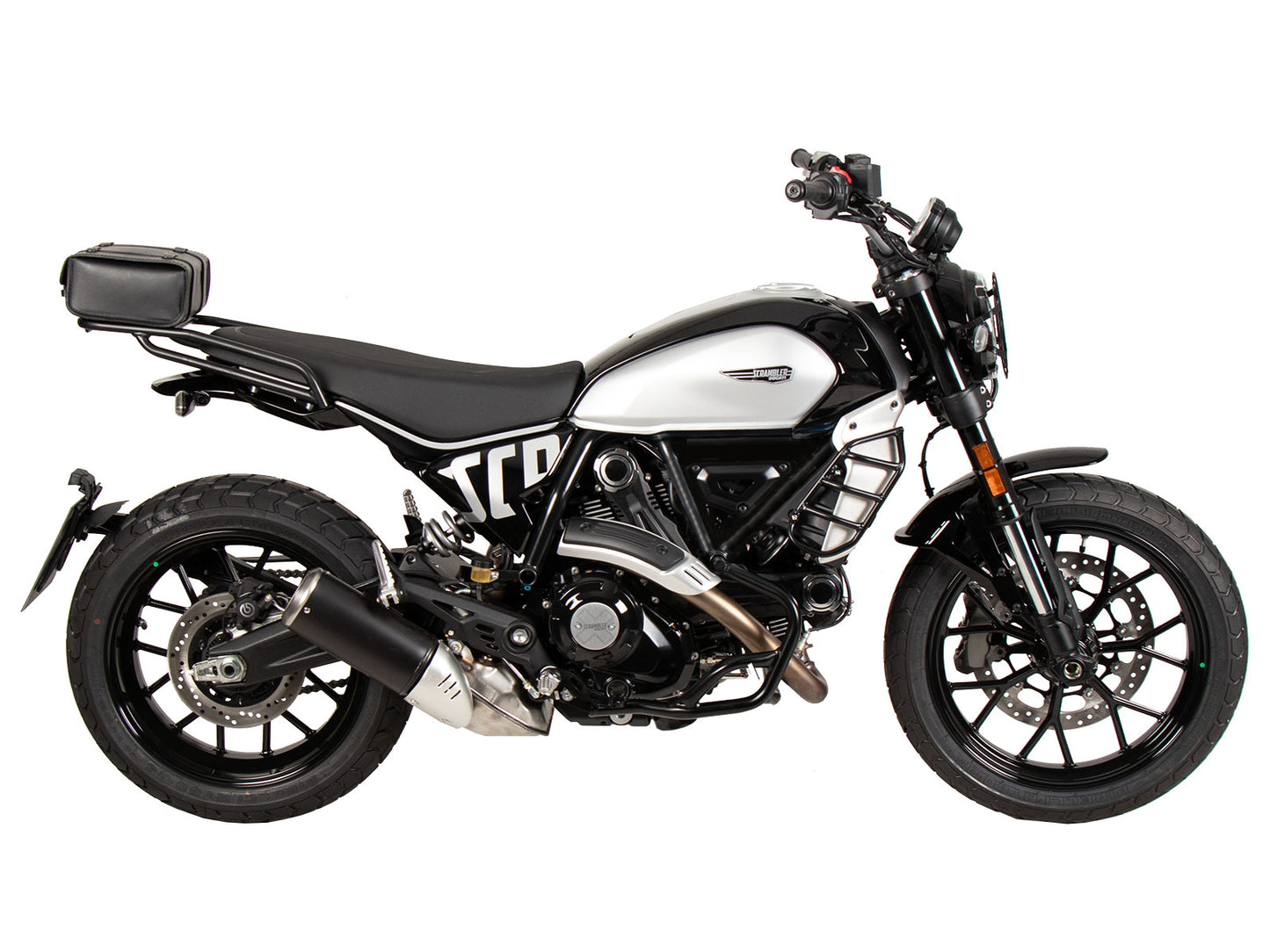 Tube rear rack - black for Ducati Scrambler 800 Icon / Dark (2023-) - Hepco & Becker