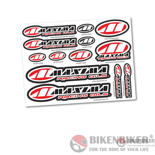 Maxima Merchandise Assorted Logo Decal Sheet - Oils Stickers