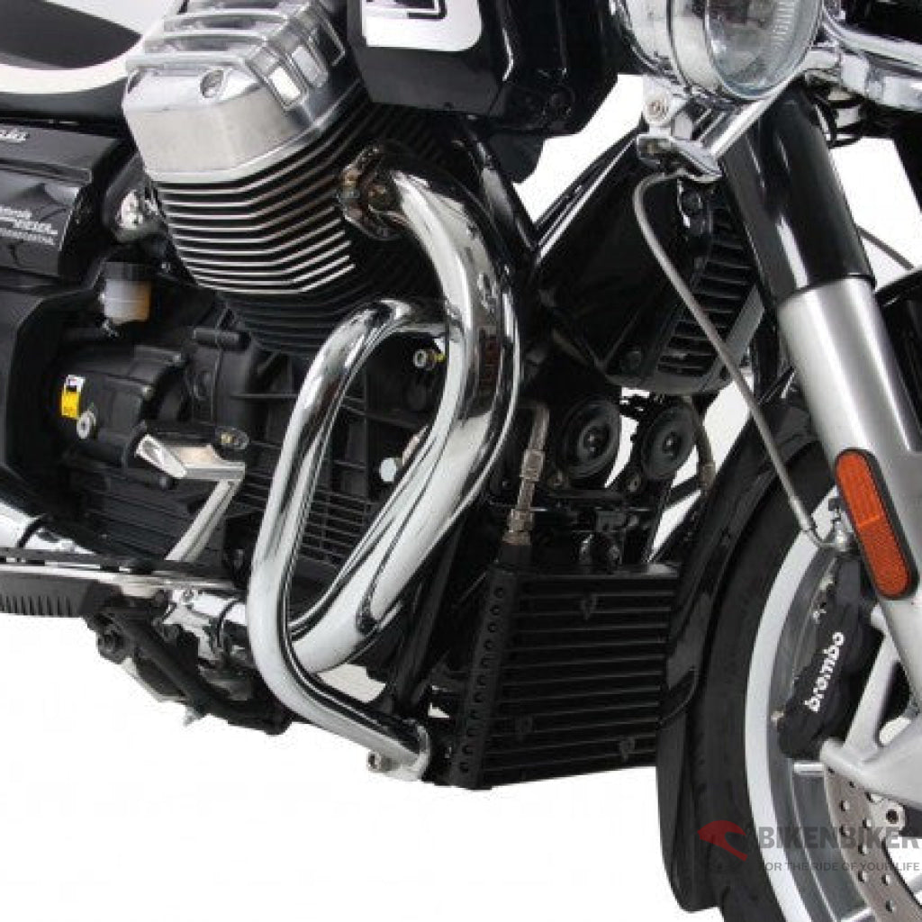 MOTO-GUZZI California 1400 Custom & Touring Engine protection bar chrome Hepco Becker - Bike 'N' Biker