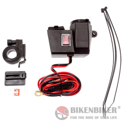 Motorcycle Handlebar Charger Mount 12V + Dual Usb - Ultimateaddons Electricals